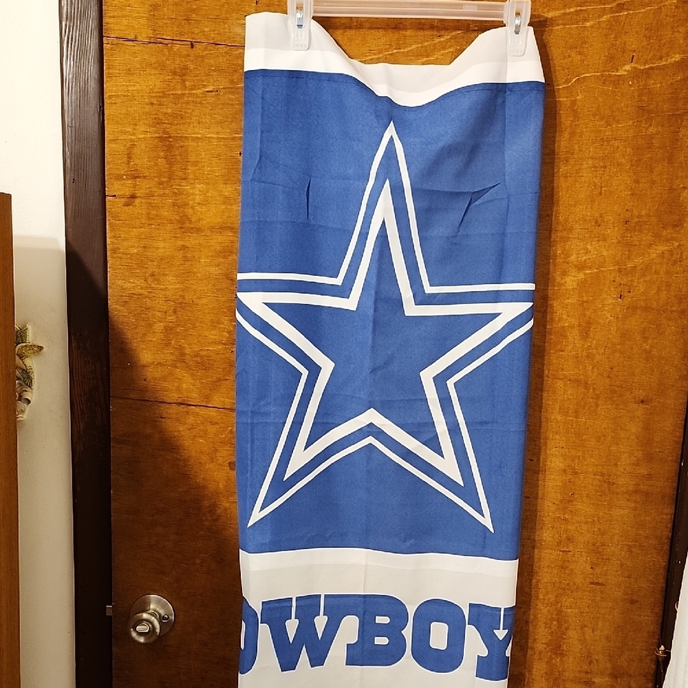 Blue Cowboys Flag with Star Design